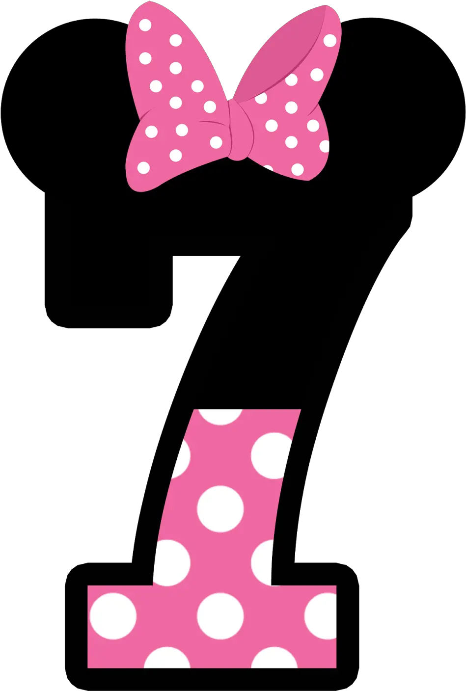  Numeros A Lo En Minnie Mouse Number 7