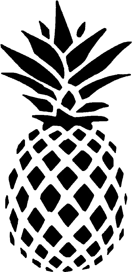  Outline Black And White Pineapple