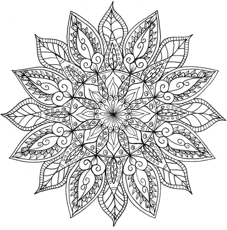  Mandala Png Pic Mandala Snowflake Coloring Pages