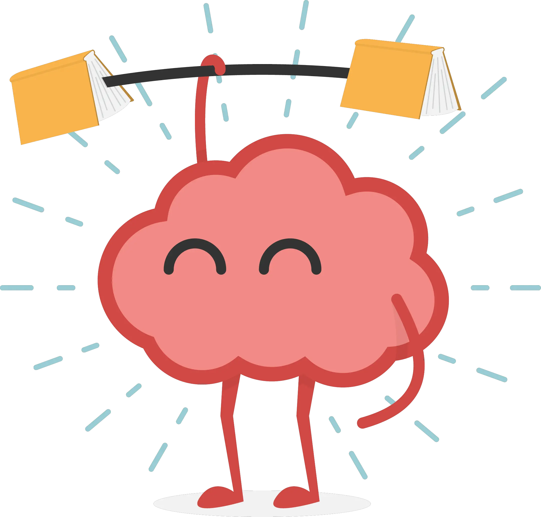  Cartoon Brain Png Cartoon Brain Lifting Weights