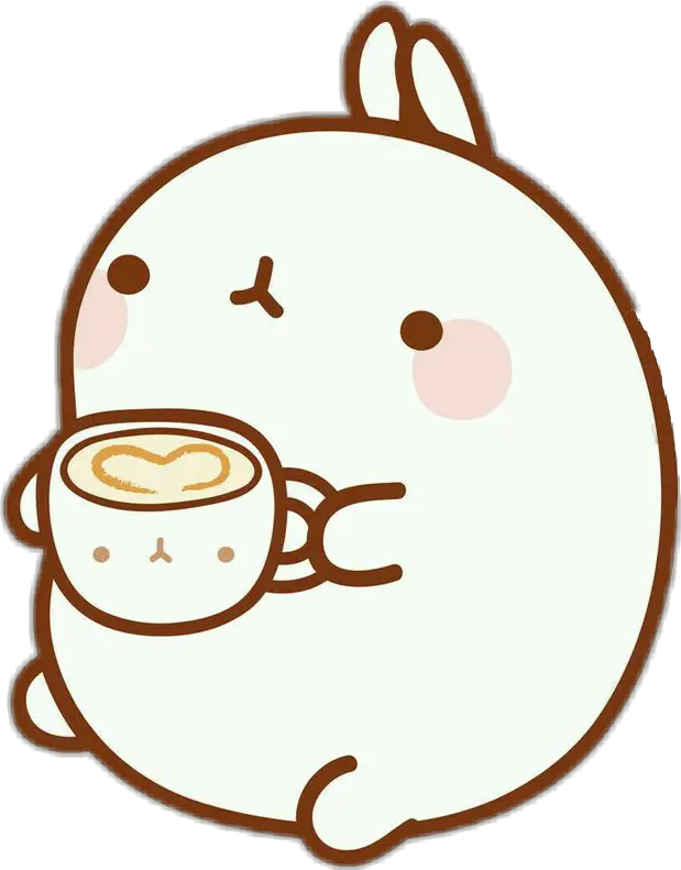  Molang Transparent Bunny Transparent Molang Sticker