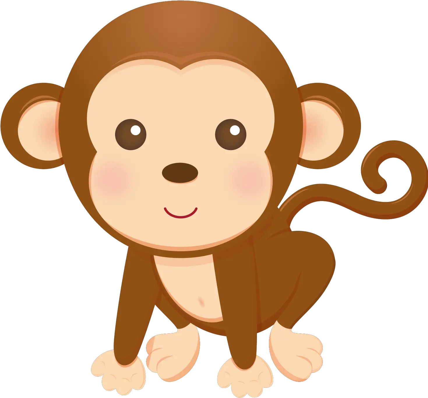  Monkeys Clipart Safari Baby Monkey Clipart