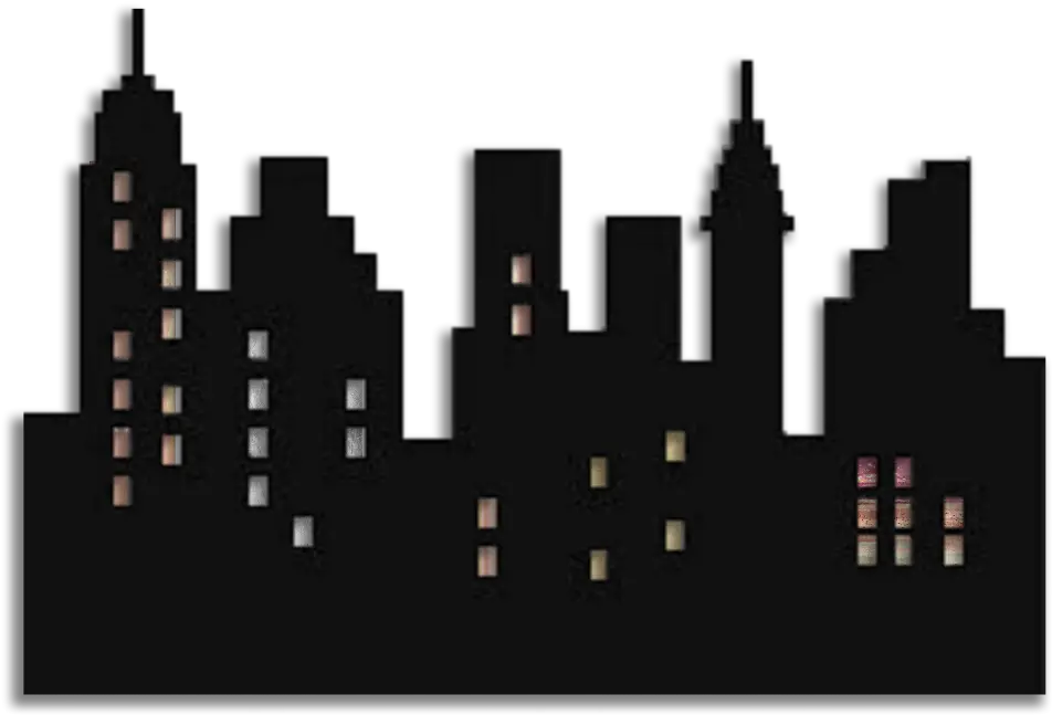  City Building Clipart Black And White Png Simple City Skyline Silhouette