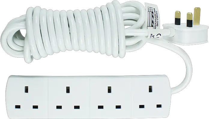  4 Socket Extension Lead 5m Electric Extension Cable Png