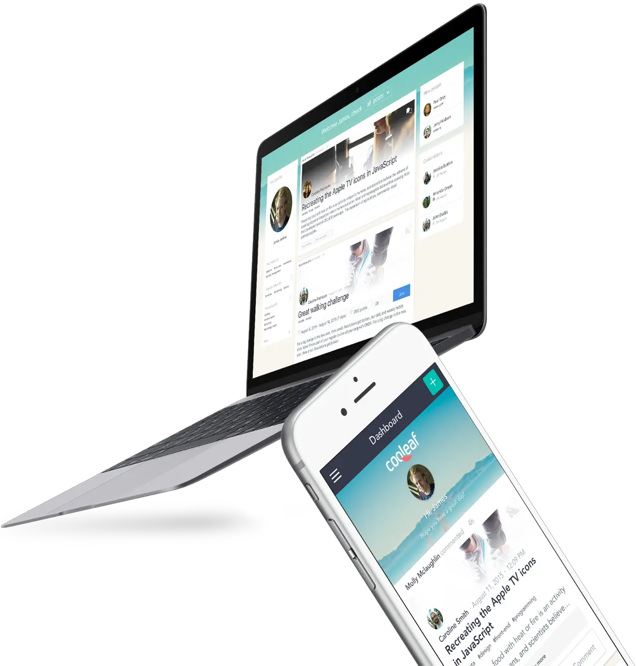  Flying Macbook Mockup