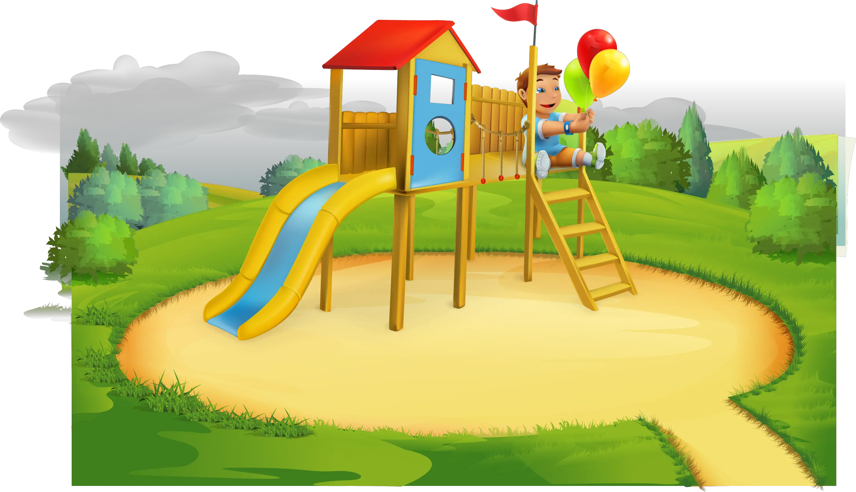  Park Cartoon Children Park Png