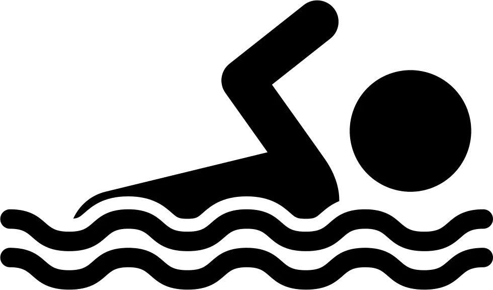  Swimming Pool Black And Swimmer Icon Png
