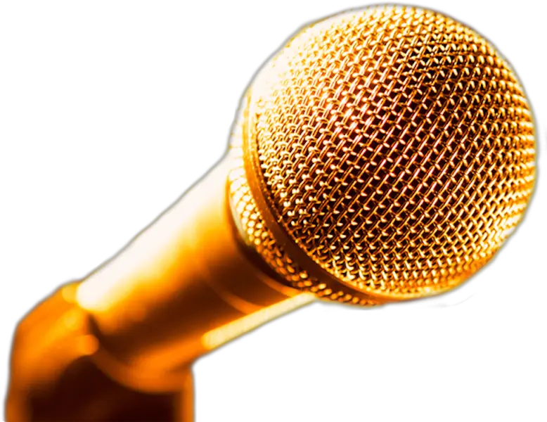  Transparent Gold Mic Png Transparent Background Gold Microphone
