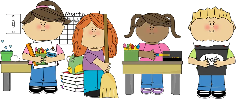  Kids Cleaning Up Png Classroom Cleanup Clip Art