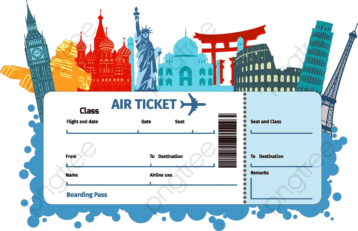  Transparent Plane Ticket Png Clipart Airplane Ticket